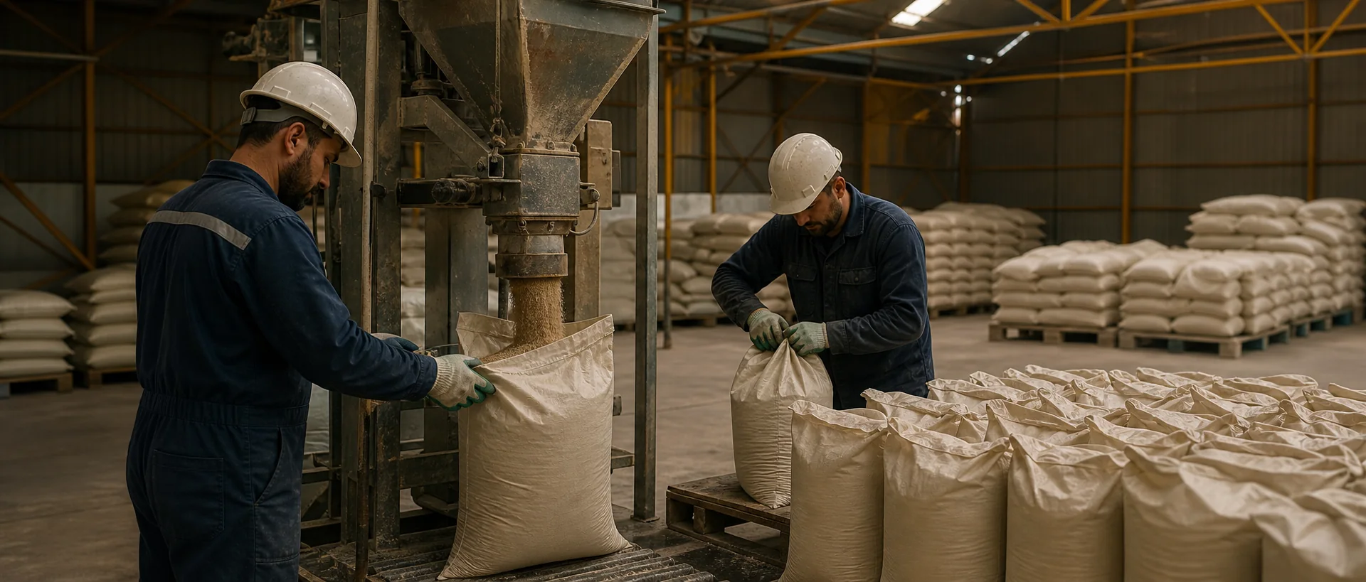 Direct Use Rock Phosphate bagging at Khunayfis