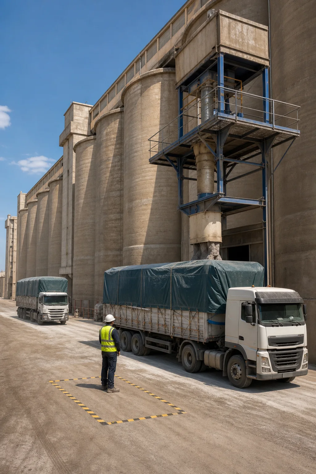 Phosphate loading at the Khunayfis silos